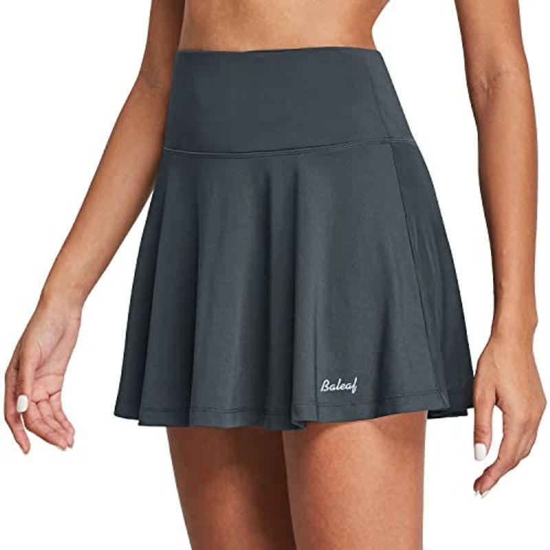 バリーフ Baleaf レディース スカート テニス ゴルフ スコート アクティブスカート XS グレー 20220427144005