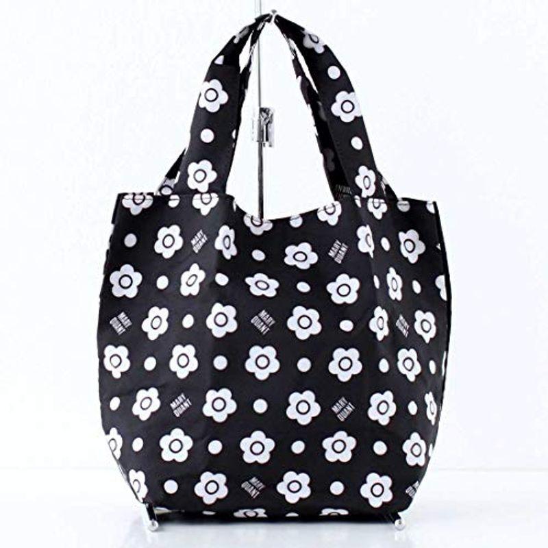 Mary Quantマリークヮント エコバッグ マイバッグ スモールサイズ ブラック 花柄 デイジー 婦人 マリークワント マリクワ 1 ブランド激安セール会場