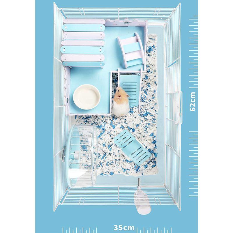 人気海外一番 ハムスターケージ 飼育ケージ 小動物ケージ 可愛い 3階 滑り止め 贅沢セット ハムスター回し車 持ち運びやすい 回し車 給水ボトル バスル Www Ahmedalqadasi Com