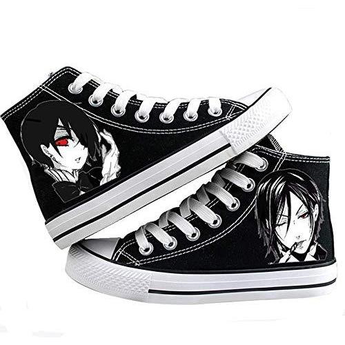 全ての 黒執事 アニメ シエルとセバスチャン コスプレシューズ キャンバスシューズ スニーカー 白と黒 Us サイズ 7 5 Women 5 5 Men 送料無料 Demo Juniorkids Co Uk