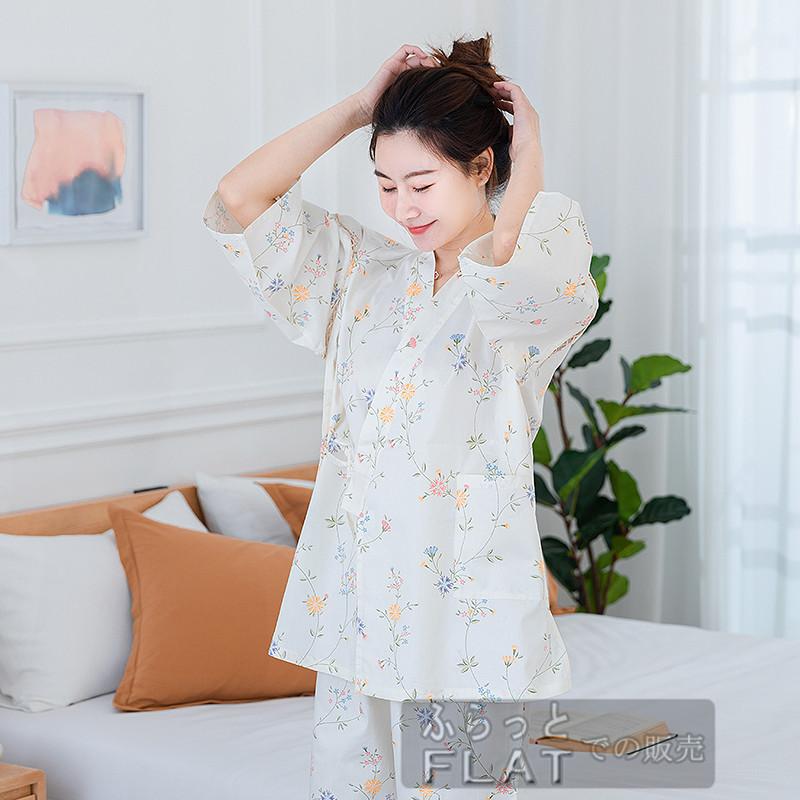 甚平 レディース おしゃれ パジャマ 夏 上下セット 半袖 半ズボン しじら織り 夏祭り 花火大会 部屋着 女性用 浴衣 柔らかな生地 ゆったり感 軽い 花柄 桜 Jinbei10 ふらっと 通販 Yahoo ショッピング