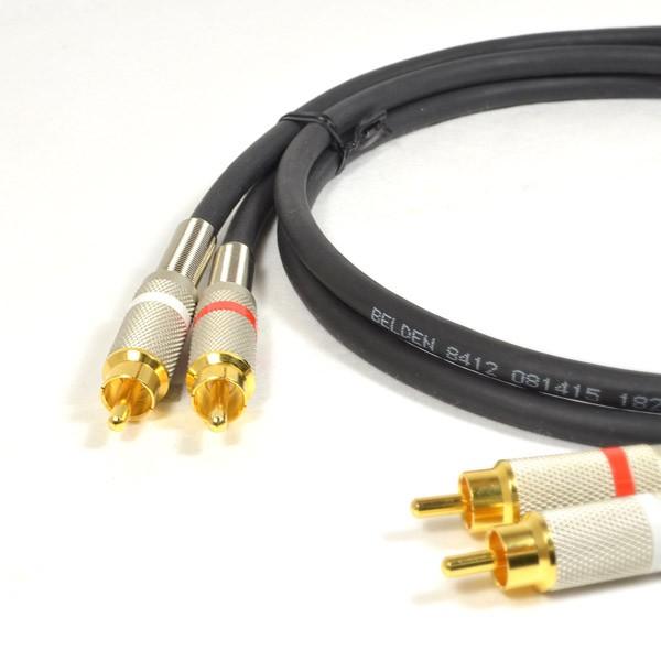 ベルデン8412 2芯シールドケーブル 約4m×2本 RCA端子 ベルデン8412 2芯