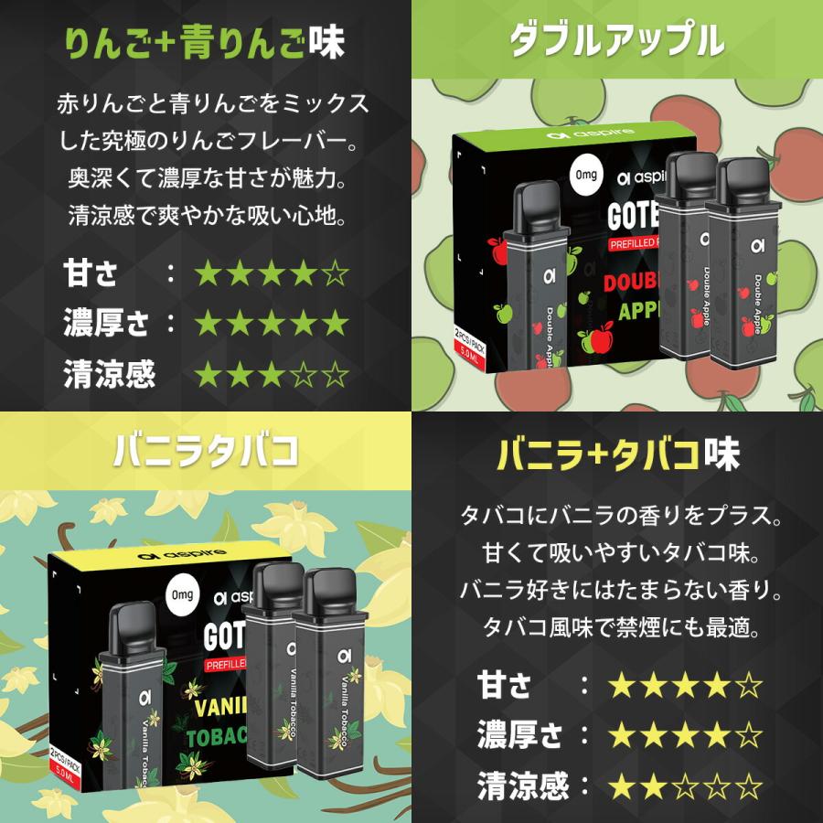 シーシャ 持ち運び 電子タバコ 使い捨て Aspire Gotek X