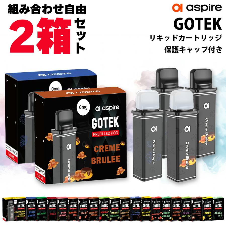 aspire（アスパイア） 2箱セット 持ち運び シーシャ 使い捨て Gotek