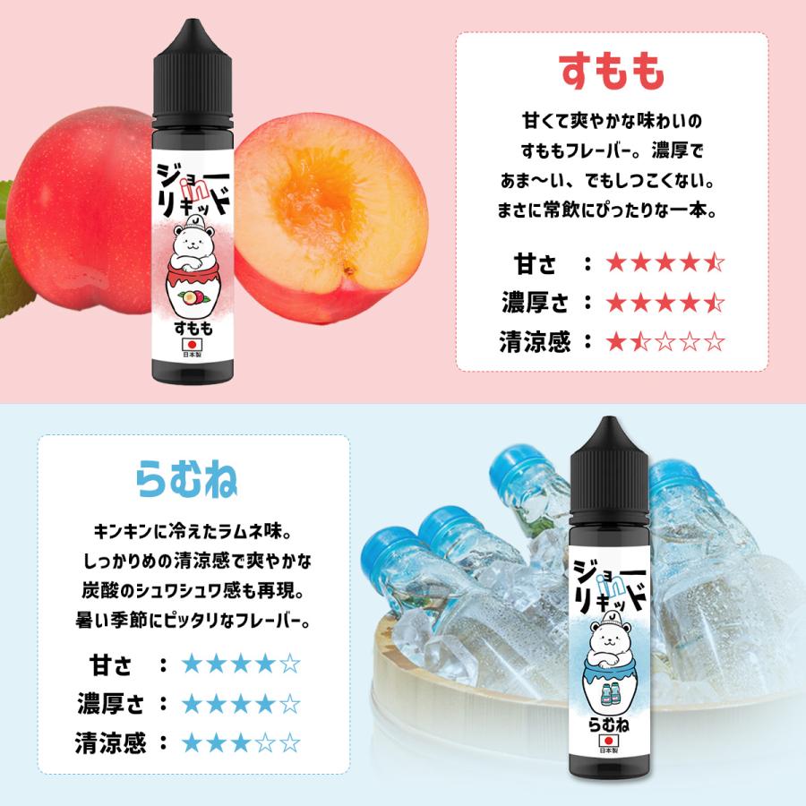 電子タバコ vape リキッド ジョーinリキッド 60ml 電子たばこ ベイプ リキッド 大容量 国産 日本製 ジョーインリキッド｜flavor-kitchen｜15