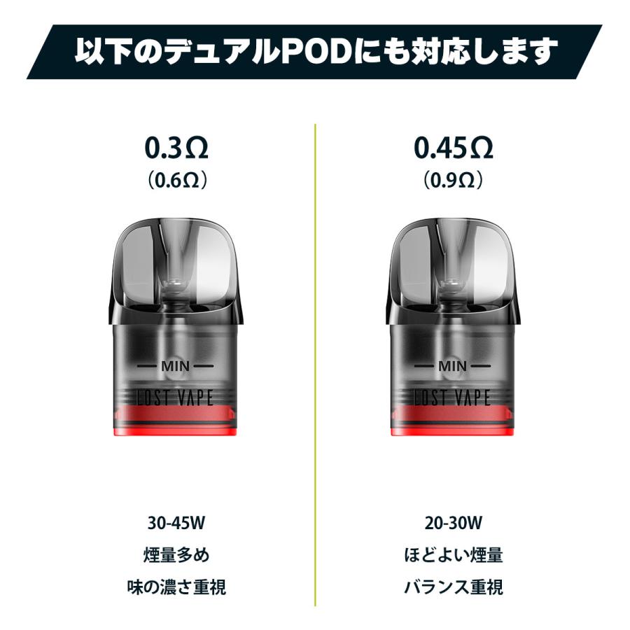 デュアルメッシュ 電子タバコ vape Lostvape Thelema Elite S Pod