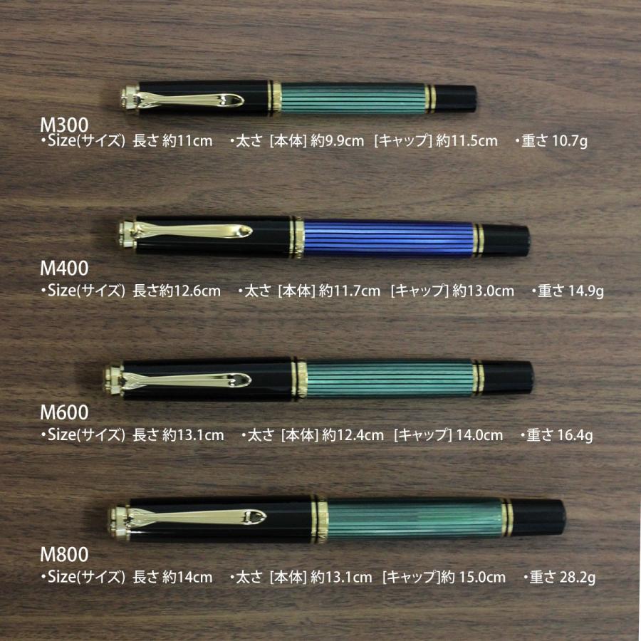 ペリカン スーベ レーン M800 万年筆 緑縞 ロジュウム 装飾18金ペン先  プレゼント ギフト 就職 御祝 誕生日 記念品｜flavor｜05