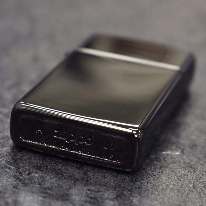 ZIPPO ジッポライター SLIM BLACK ICE(スリム ブラックアイス) 無地 ジッポー ライター ＃20492 プレゼント