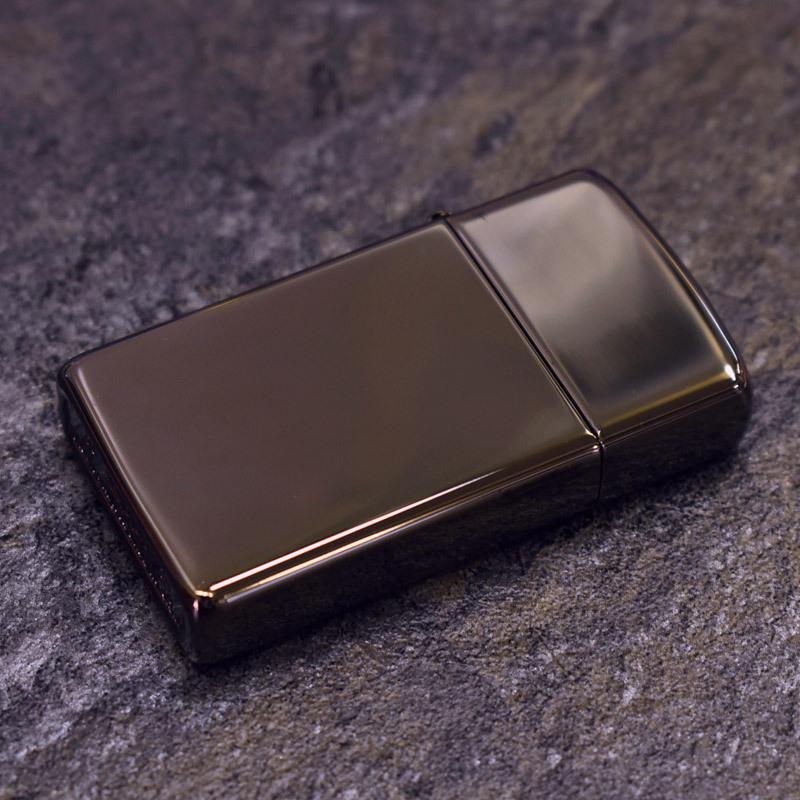 ZIPPO ジッポライター SLIM BLACK ICE(スリム ブラックアイス) 無地 ジッポー ライター ＃20492 プレゼント