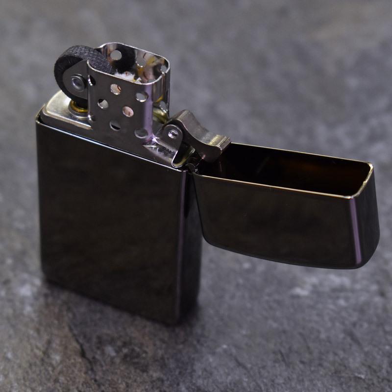 ZIPPO ジッポライター SLIM BLACK ICE(スリム ブラックアイス) 無地 ジッポー ライター ＃20492 プレゼント