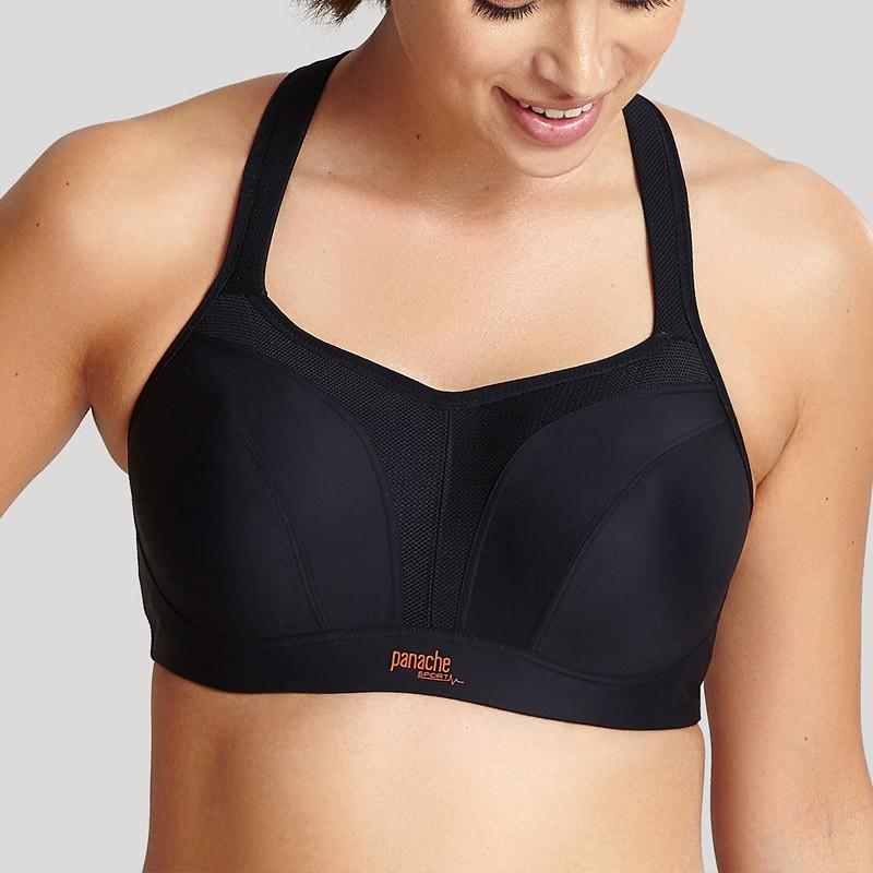 揺れ防止スポーツブラ ワイヤー入りスポーツブラ カップサイズで選べる Dカップeカップfカップgカップhカップpanache Sports Bra 5021black インポートランジェリーflavor 通販 Yahoo ショッピング