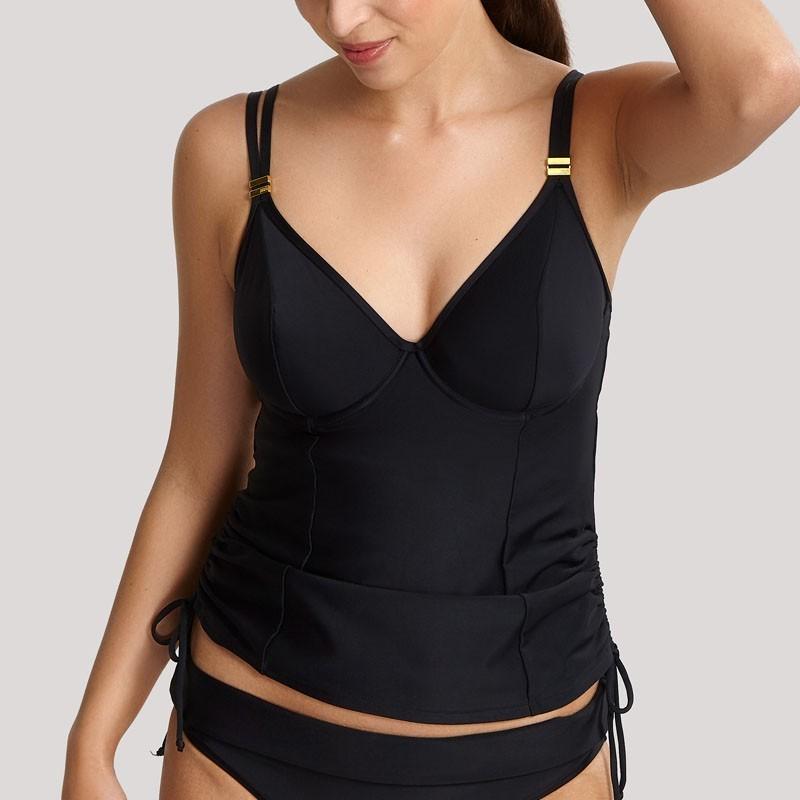 体型カバー水着 ワイヤー入りタンキニ Eカップ Fカップ Gカップ H