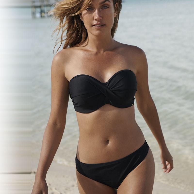 体型カバー水着 ワイヤー入り パッドビキニ Eカップ Fカップ Gカップ Hカップ Iカップ Anya Riva Uwバンデゥビキニ 黒 ブラック Sw1303 インポートランジェリーflavor 通販 Yahoo ショッピング