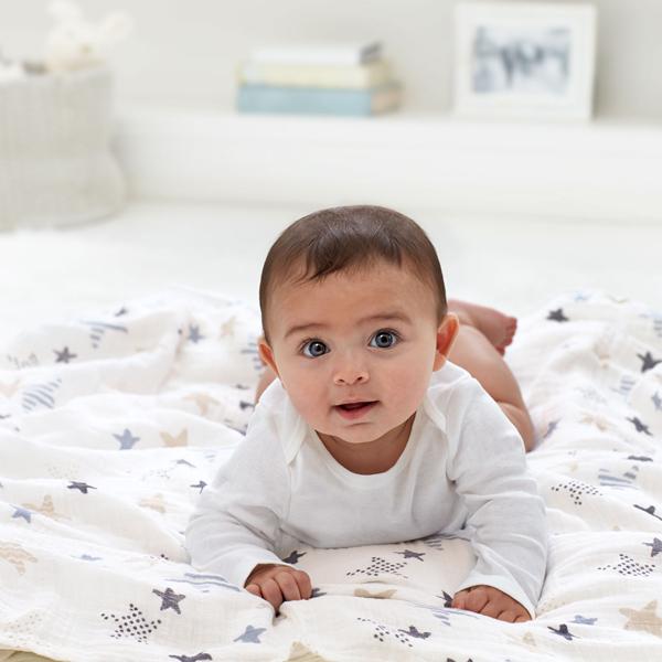 エイデンアンドアネイ rock star - funny star 1枚入り  クラシック おくるみ swaddle スワドル 出産祝い ハーフバースデー プレゼント aden+anais｜flclover｜05