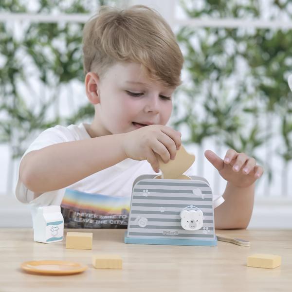 ポーラービー トースターセット おままごと 知育玩具 3歳 木のおもちゃ 誕生日プレゼント ごっこ遊び ままごと おもちゃ Polar B |  | 03
