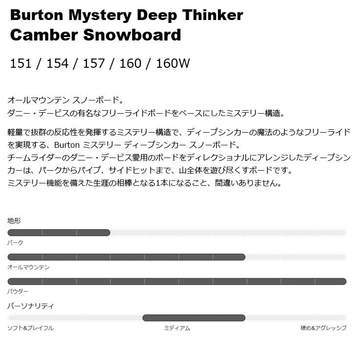 BURTON（バートン） 25-26 BURTON スノーボード Mystery Deep Thinker