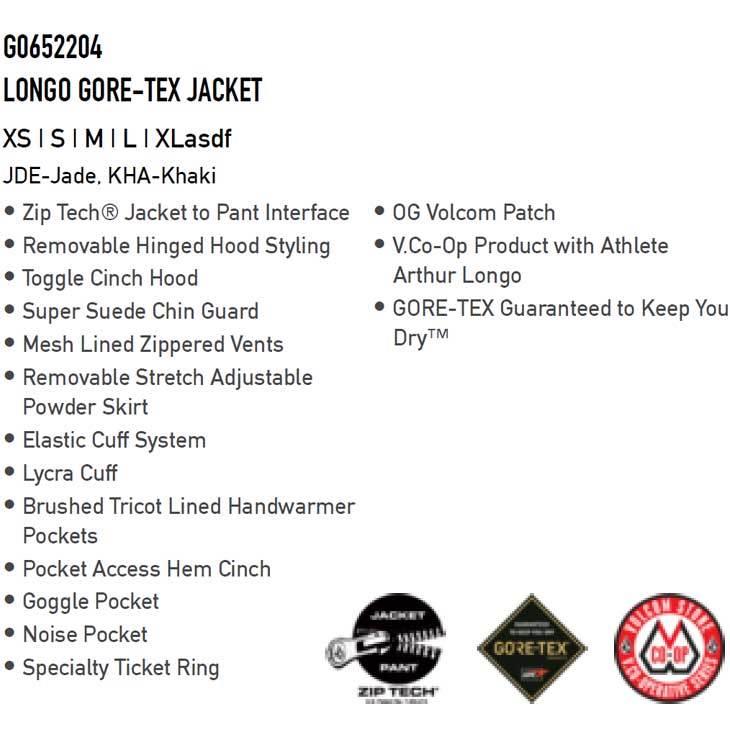 VOLCOM（ボルコム） 21-22 VOLCOM メンズ ウエアー ジャケット LONGO