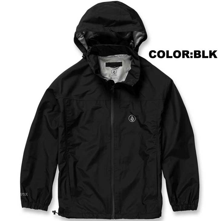 VOLCOM ブラック フード付きジャケット VOLCOM Mens L Gore-Tex Jacket - Black