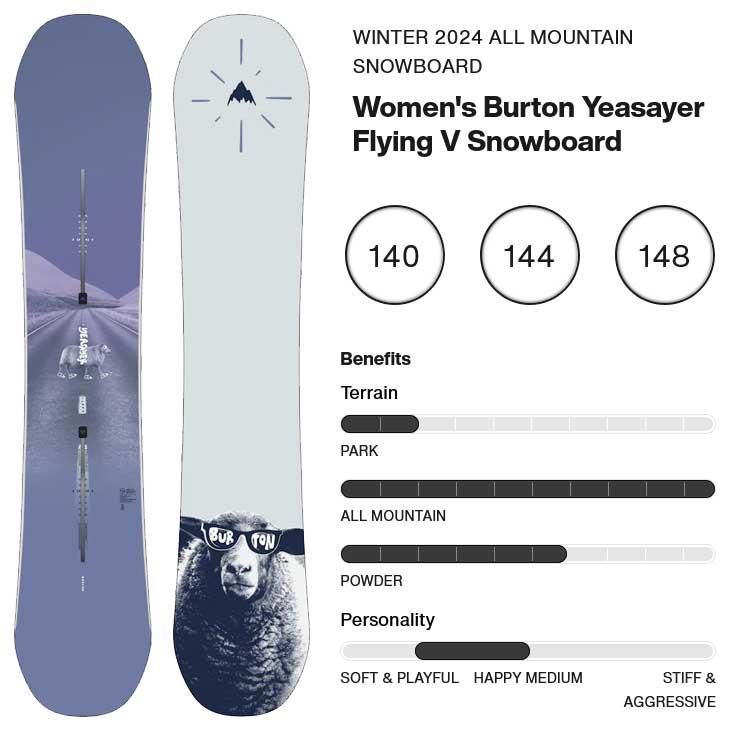 BURTON 23-24 バートン スノーボード Women's Yeasayer Flying V BURTON 23-24 バートン スノーボード Women's Yeasayer Flying V