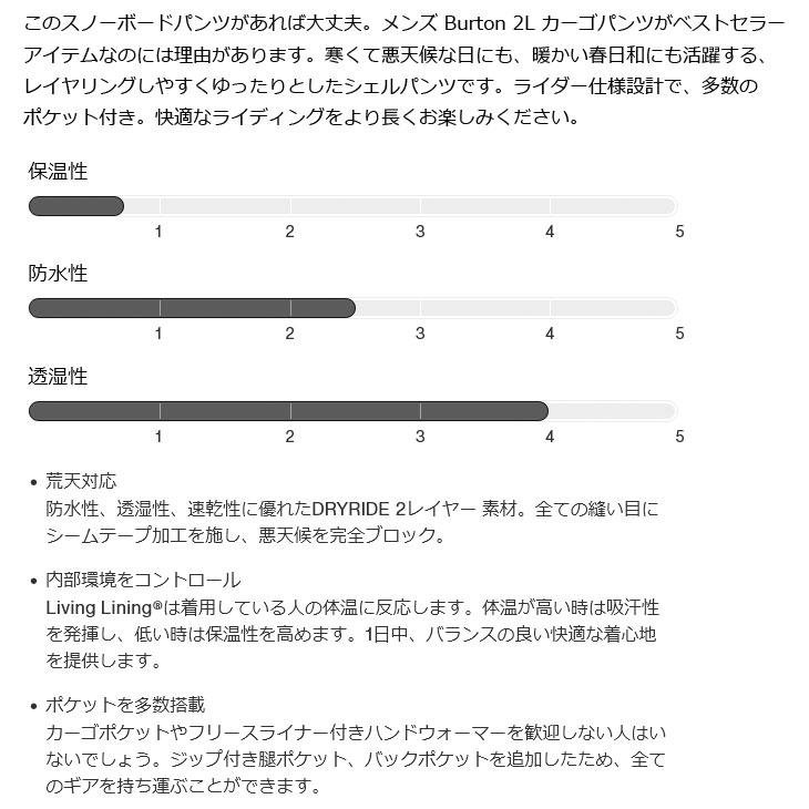 BURTON（バートン） 24-25 BURTON メンズ スノーボード ウエアー WEAR