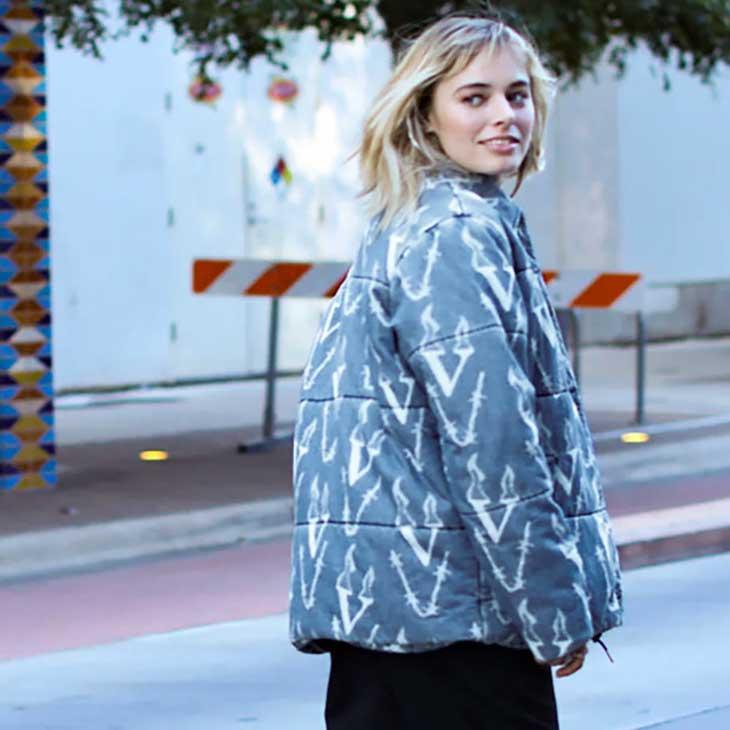 最終値下VOLCOMFergadelic Jacket 総柄デニム中綿ジャケット VOLCOM（ボルコム） ジャケット 2024秋冬 アウター トップス