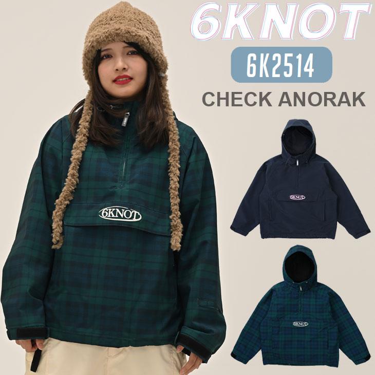 6KNOT シックスノット スノボ ウェアー レディース 25-26 CHECK ANORAK