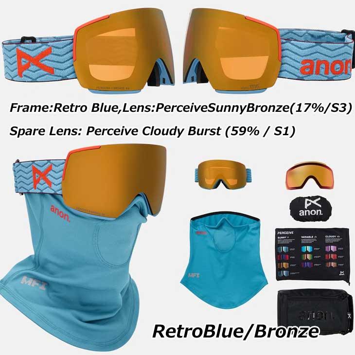 25-26 ANON アノン スキー\u0026スノーボードゴーグル  M5 Goggles + MFIフェイスマスク  【日本正規品】ship1【返品種別OUTLET】の画像
