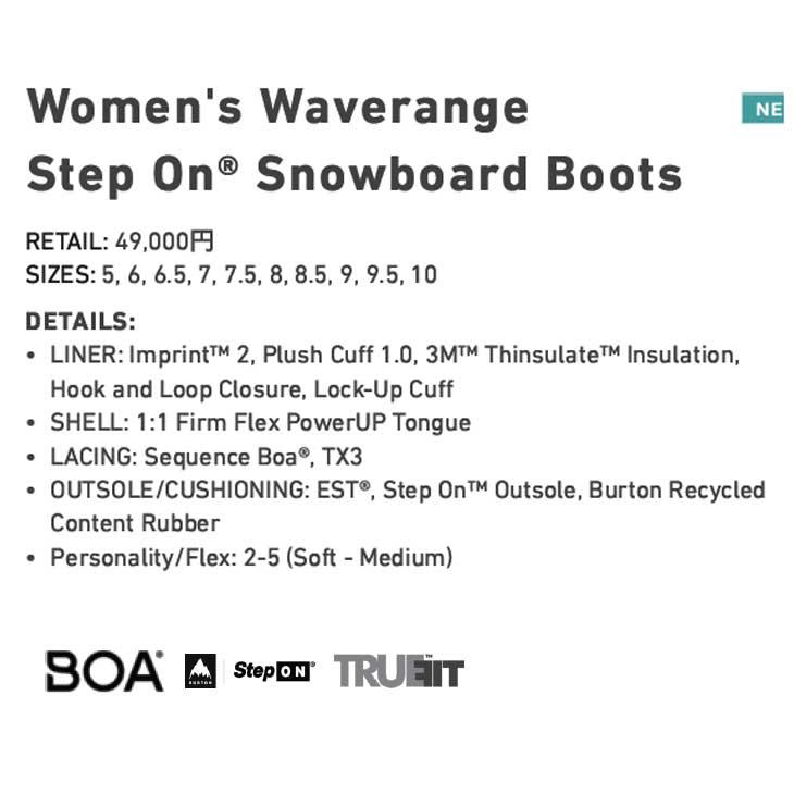 25-26 BURTON バートン レディース  Women's Waverange 【WIDE 】Step On ウエーブレンジ  【日本正規品】ship1【返品種別OUTLET】_9