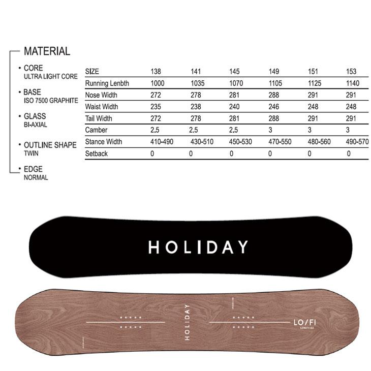 HOLIDAY 25-26 HOLIDAY ホリデイ ホリデー スノーボード 板 【Lo-Fi