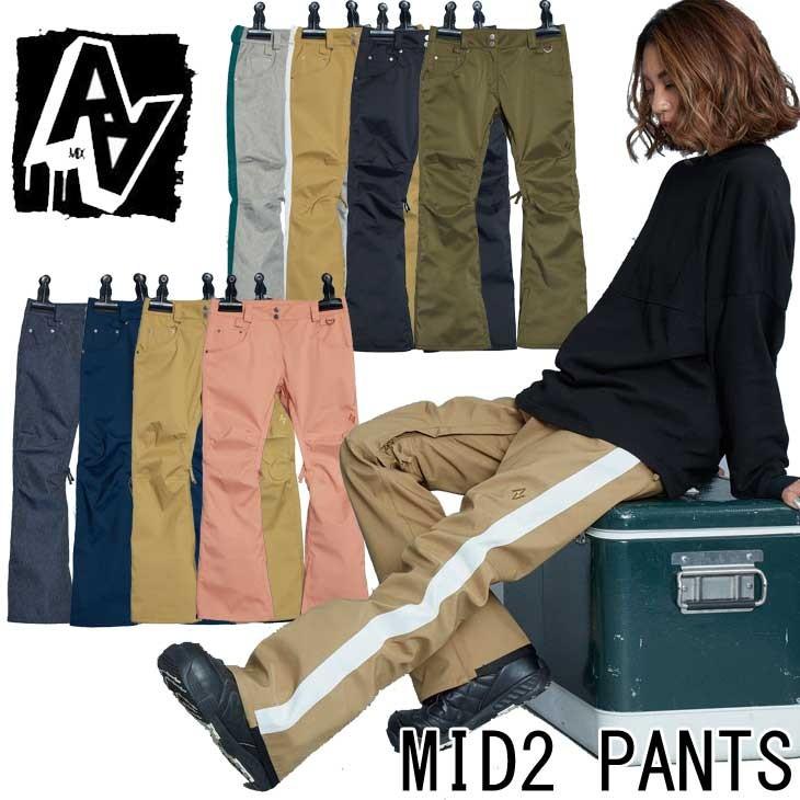 ダブルエー★スノーボードパンツ レディースM 19-20 AA ダブルエー レディース ウェアー 【MID2 PANTS】ミッド