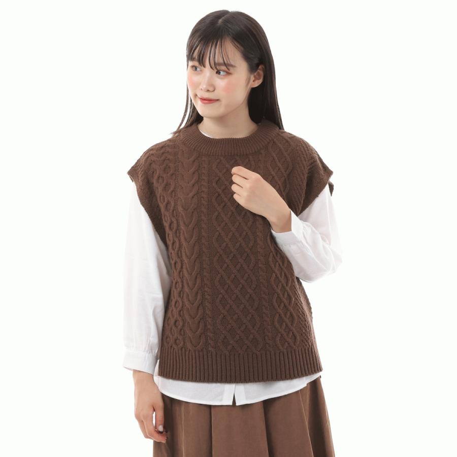 送料無料 セットで ゆったり ベージュ ブラック ブラウン カーキ ニットベストとネルシャツセット |  | 13