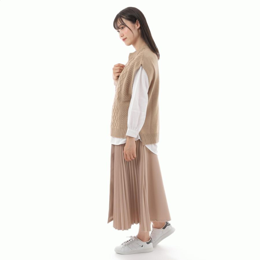 送料無料 セットで ゆったり ベージュ ブラック ブラウン カーキ ニットベストとネルシャツセット |  | 15