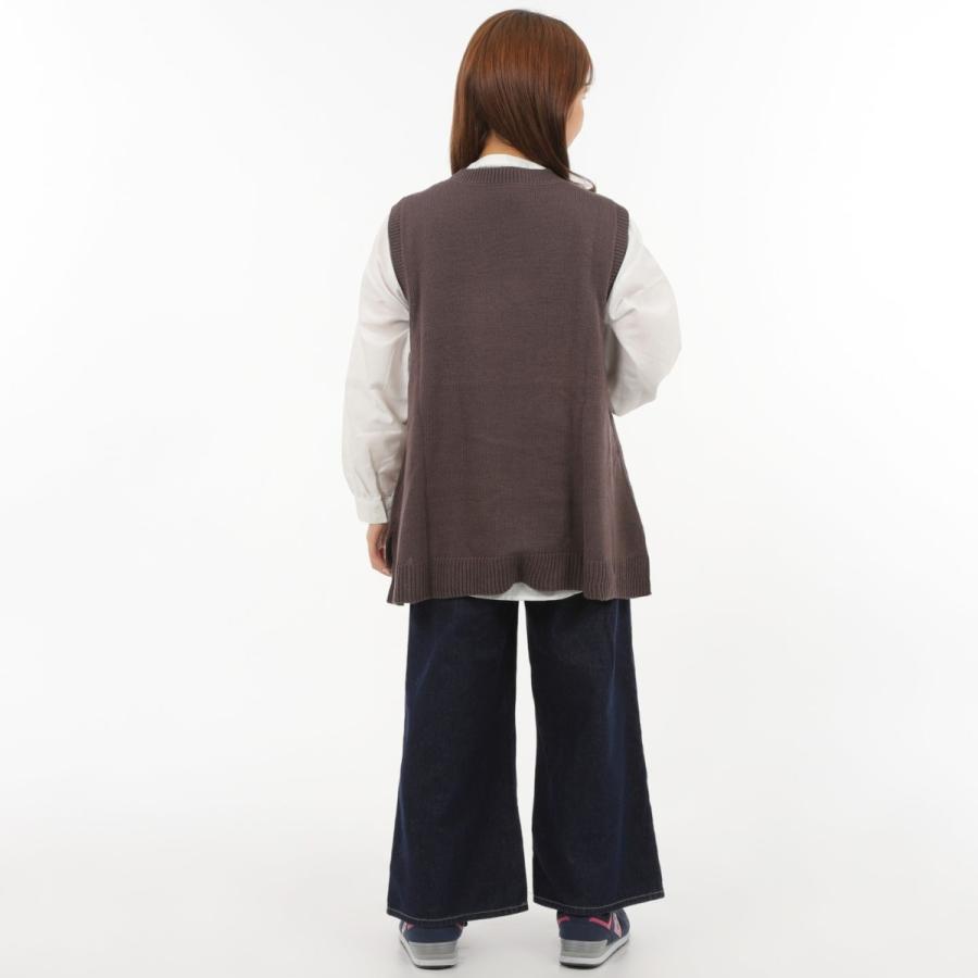 送料無料 セットで2300円 ゆったり ベージュ ブラウン ニットベストとネルシャツセット |  | 07