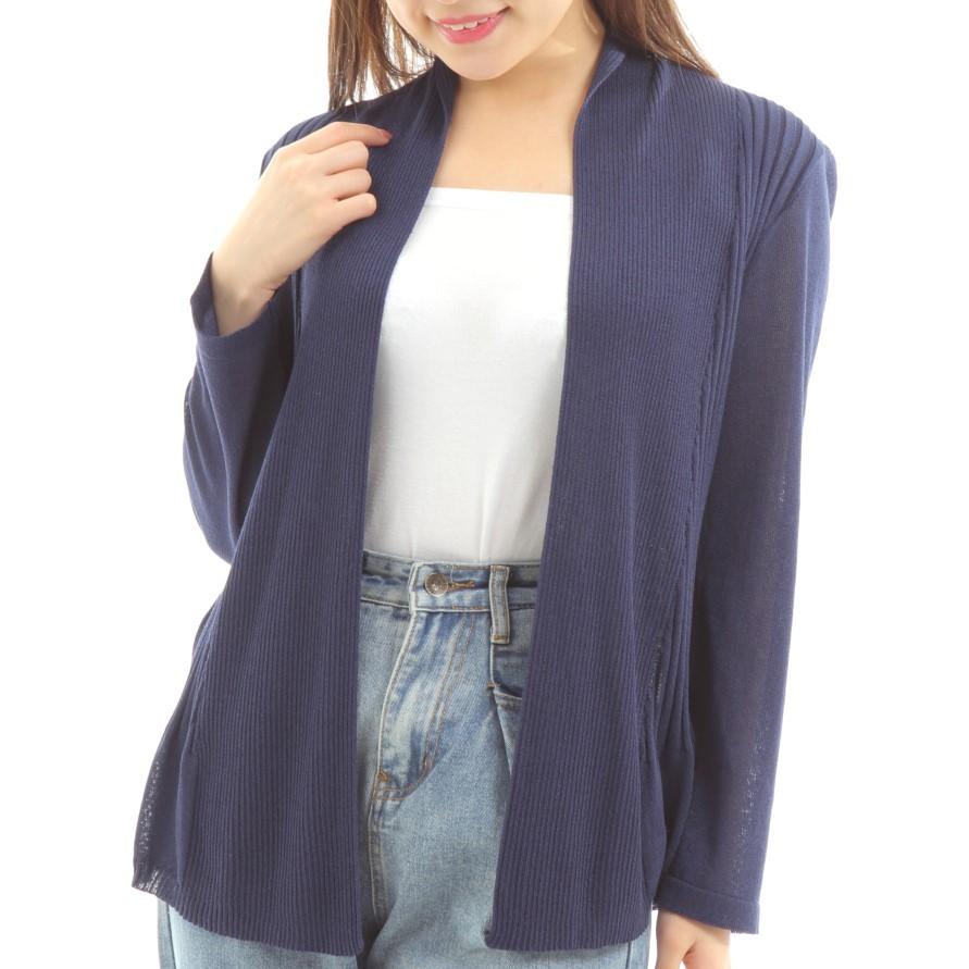 日本製トッパー カーディガン シルク混素材使用 ネイビー 紺 ベージュ ブルー ピンク 20代 30代 40代 50代 60代   長袖 ゆったり 春夏 母の日　 |  | 01