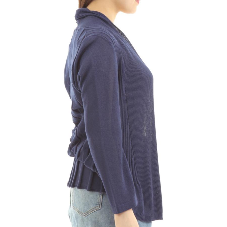 日本製トッパー カーディガン シルク混素材使用 ネイビー 紺 ベージュ ブルー ピンク 20代 30代 40代 50代 60代   長袖 ゆったり 春夏 母の日　 |  | 06