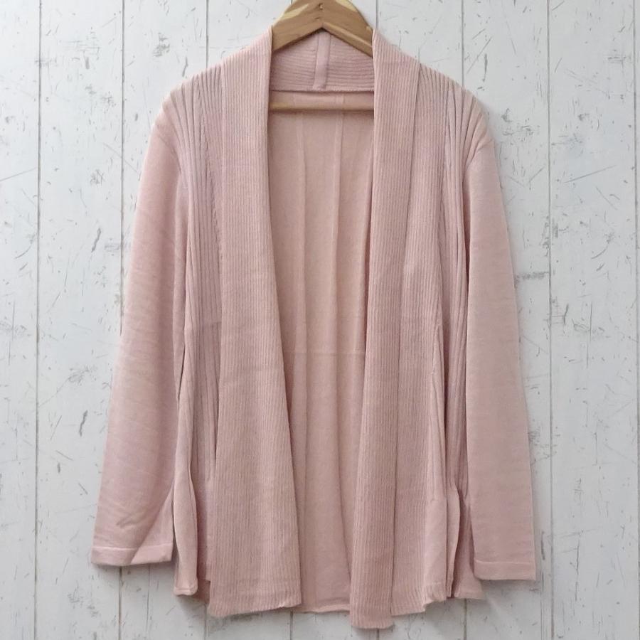 日本製トッパー カーディガン シルク混素材使用 ネイビー 紺 ベージュ ブルー ピンク 20代 30代 40代 50代 60代   長袖 ゆったり 春夏 母の日　 |  | 02