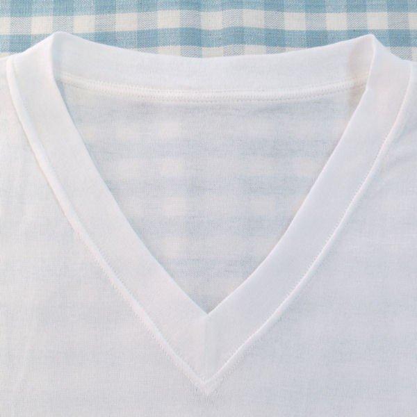 父の日 Men's VネックTシャツ お肌にやさしい下着 Fleep フリープ インナーウェア 日本製 メンズ 敏感肌 フリープ インナー 81032 M L ネコポス可 | Fleep | 05