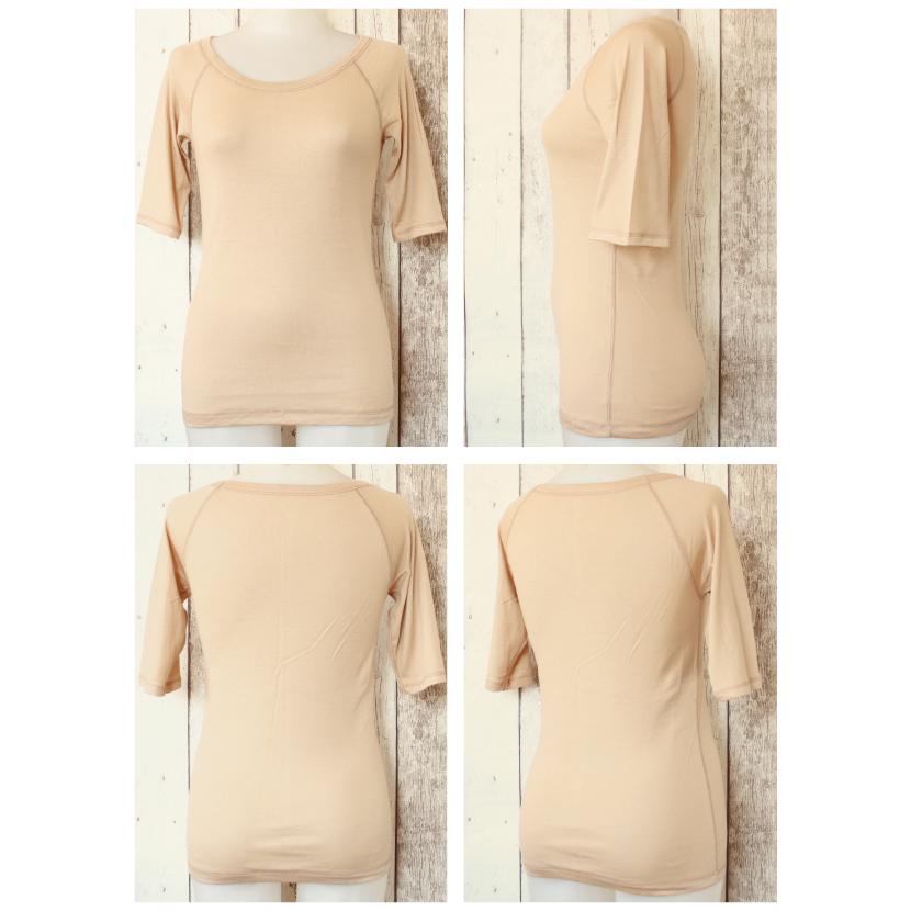 5分袖インナー お肌にやさしい下着 Fleep フリープ インナーウェア 日本製 重ね着 汗対策 ネコポス可 81038 S M L LL | Fleep | 11