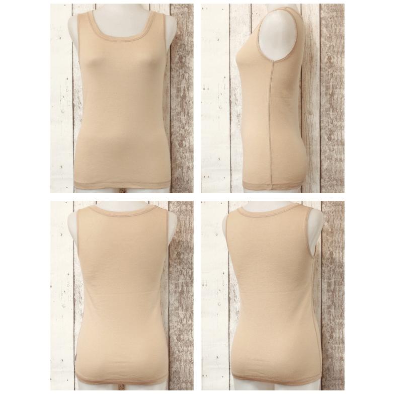 タンクトップ お肌にやさしい下着 Fleep フリープ シンプル インナーウェア 日本製 重ね着 汗対策 ネコポス可 81042 S M L LL | Fleep | 07