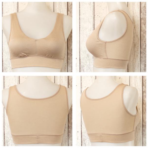 ブラジャー シンプル ソフトブラ ハーフトップ ナイトブラ お肌にやさしい下着 ノンワイヤー Fleep フリープ 日本製 乳がん ネコポス可 81051 S M L LL bra | Fleep | 18