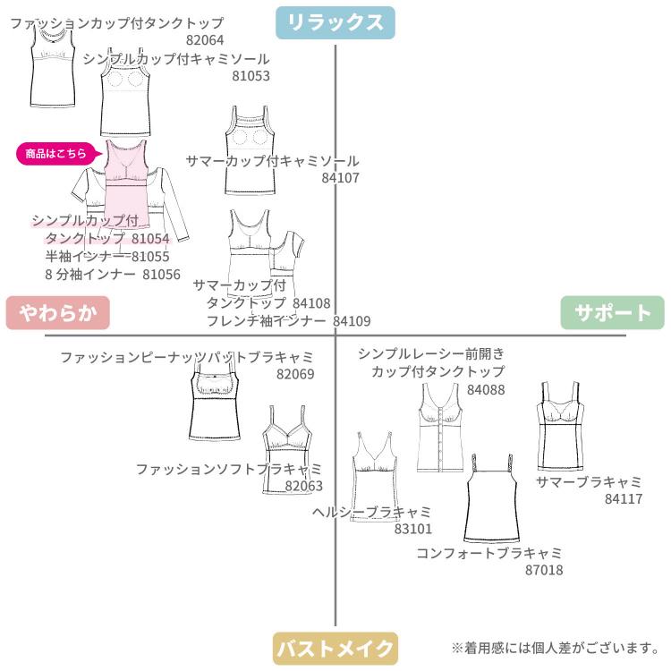 カップ付きタンク ブラトップ ナイトブラ お肌にやさしい ノンワイヤー 肩が凝らない Fleep フリープ 日本製 乳がん 81054 S M L LL ネコポス可 | Fleep | 25