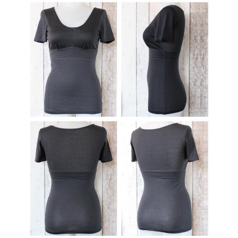 カップ付き半袖インナー ブラトップ ナイトブラ お肌にやさしい ノンワイヤー 肩が凝らない Fleep フリープ 日本製 乳がん 81055 S M L LL ネコポス可 | Fleep | 09