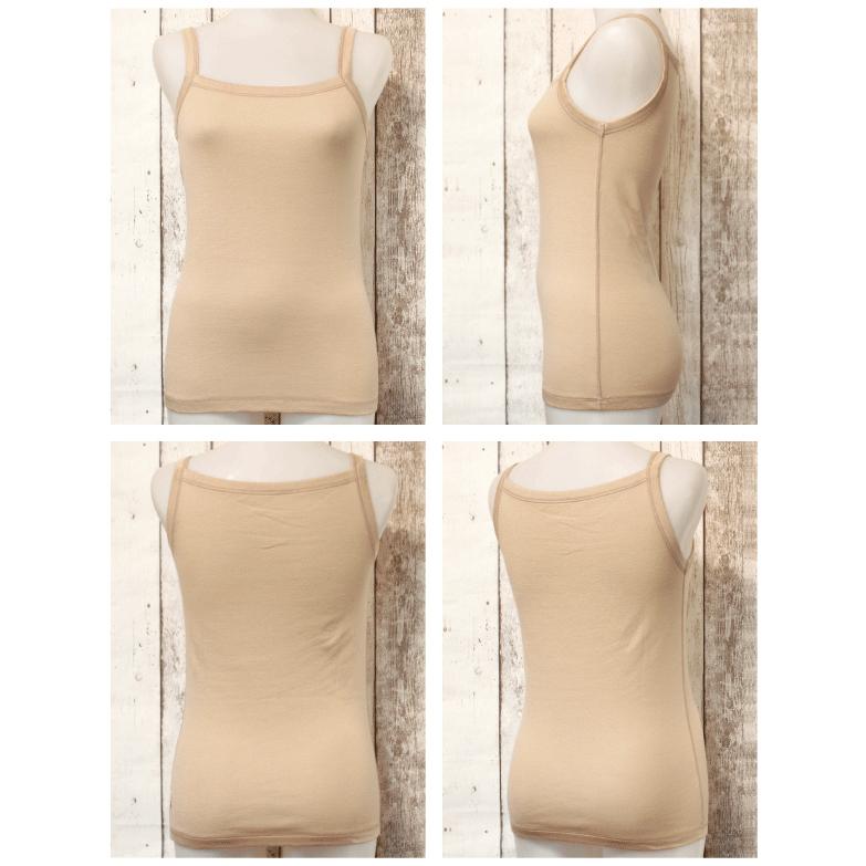 キャミソール ハイバック ハイバックキャミ お肌にやさしい下着 Fleep フリープ インナーウェア 日本製 ネコポス可 81063 サイズ S M L LL | Fleep | 09