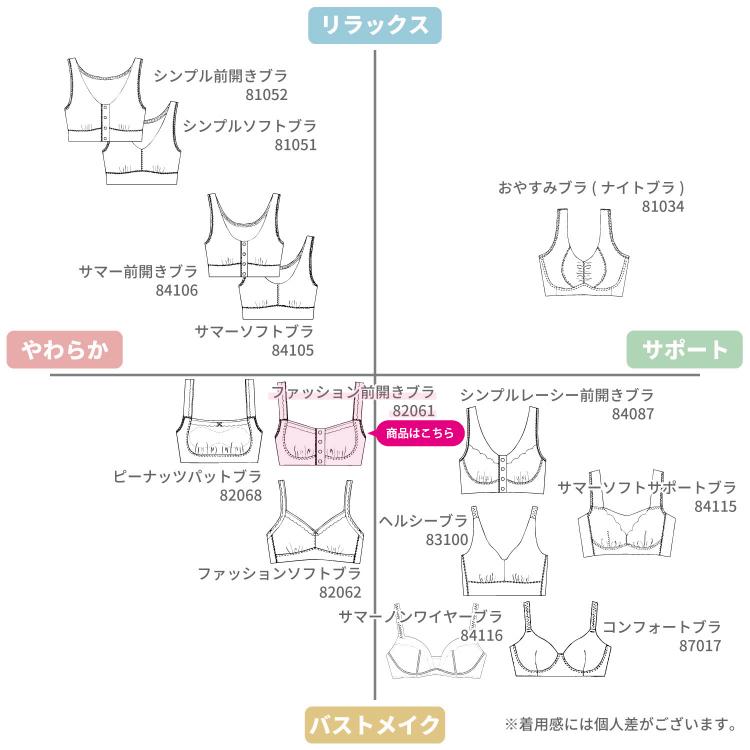 ブラジャー 前開きブラ お肌にやさしい下着 Fleep フリープ 綿100％ 肩こり解消 ノンワイヤー フロントホック ソフトブラ 82061 S M L LL ネコポス可 bra 四十肩 | Fleep | 24