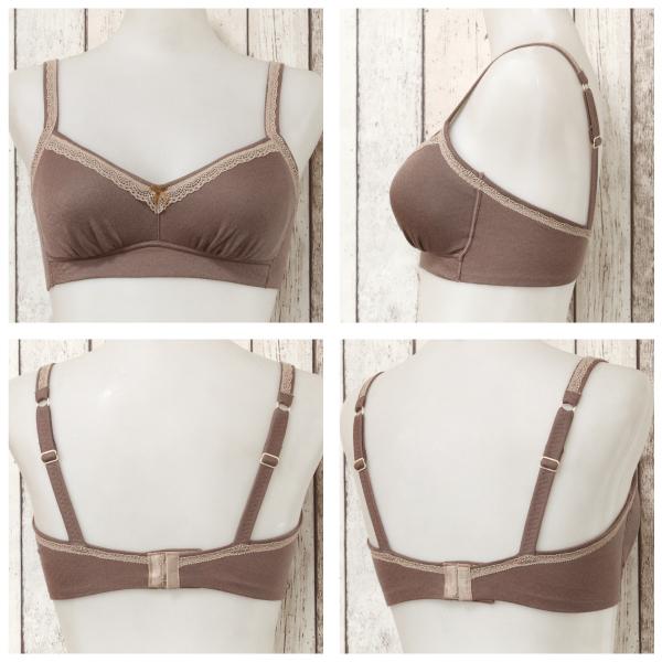 ブラジャー ソフトブラ ナイトブラ お肌にやさしい下着 Fleep フリープ 綿100％ ノンワイヤー 後ろホック 3段階調節 日本製 ネコポス可 82062 S M L LL bra | Fleep | 20