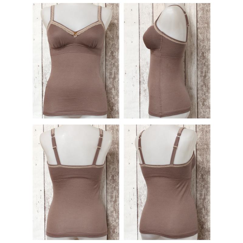 ソフトブラキャミ カップ付き ナイトブラ ブラトップ お肌にやさしい Fleep フリープ 綿100％ ノンワイヤー ストラップ調整 日本製 ネコポス可 82063 S M L LL | Fleep | 13