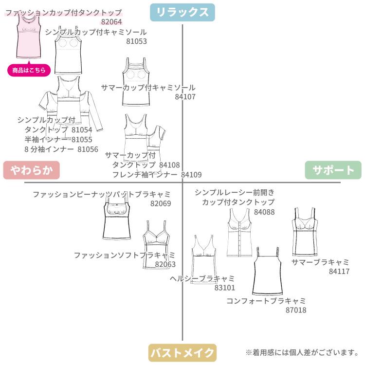 カップ付きタンクトップ ナイトブラ お肌にやさしい下着 Fleep フリープ 綿100％ ノンワイヤー ゆる楽 日本製 ネコポス可 82064 S M L LL | Fleep | 23