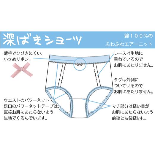 深ばきショーツ お肌にやさしい下着 Fleep フリープ 綿100％ ウエストらくちん 単品 日本製 ネコポス可 82066 S M L LL | Fleep | 19