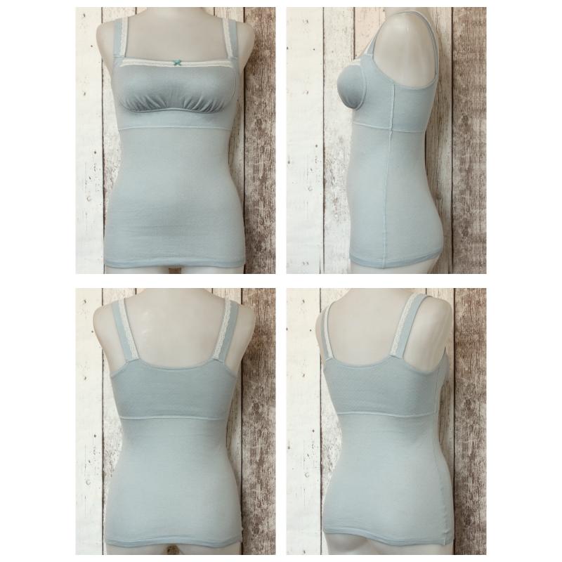 WEB限定 ピーナッツパットブラキャミ カップ付き ナイトブラ お肌にやさしい下着 Fleep フリープ 綿100％ ノンワイヤー ソフトブラ 82069 M L LL ネコポス可 | Fleep | 18