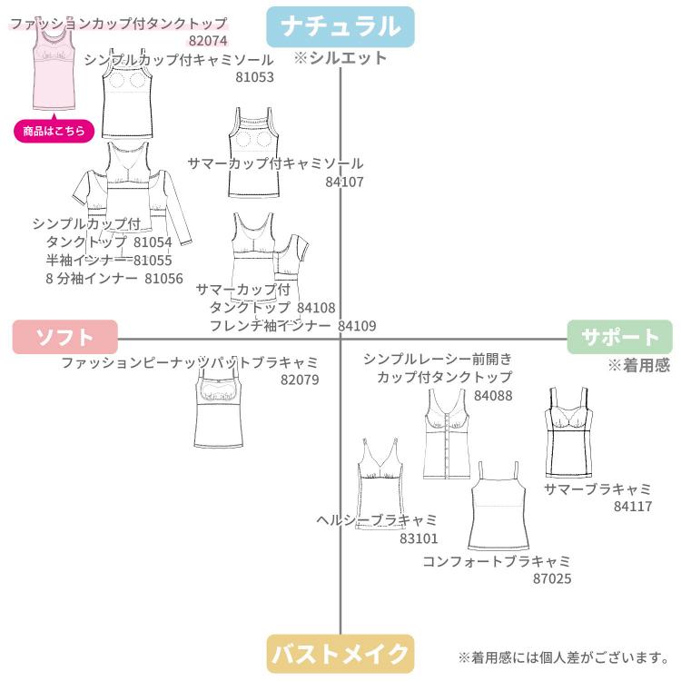 カップ付きタンクトップ ナイトブラ お肌にやさしい下着 Fleep フリープ 綿100％ ノンワイヤー ゆる楽 日本製 ネコポス可 82074 S M L LL | Fleep | 17